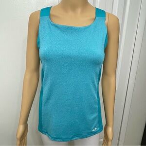 Champion Duo Dry women's sleeveless workout light Teal Active Tank Top size M